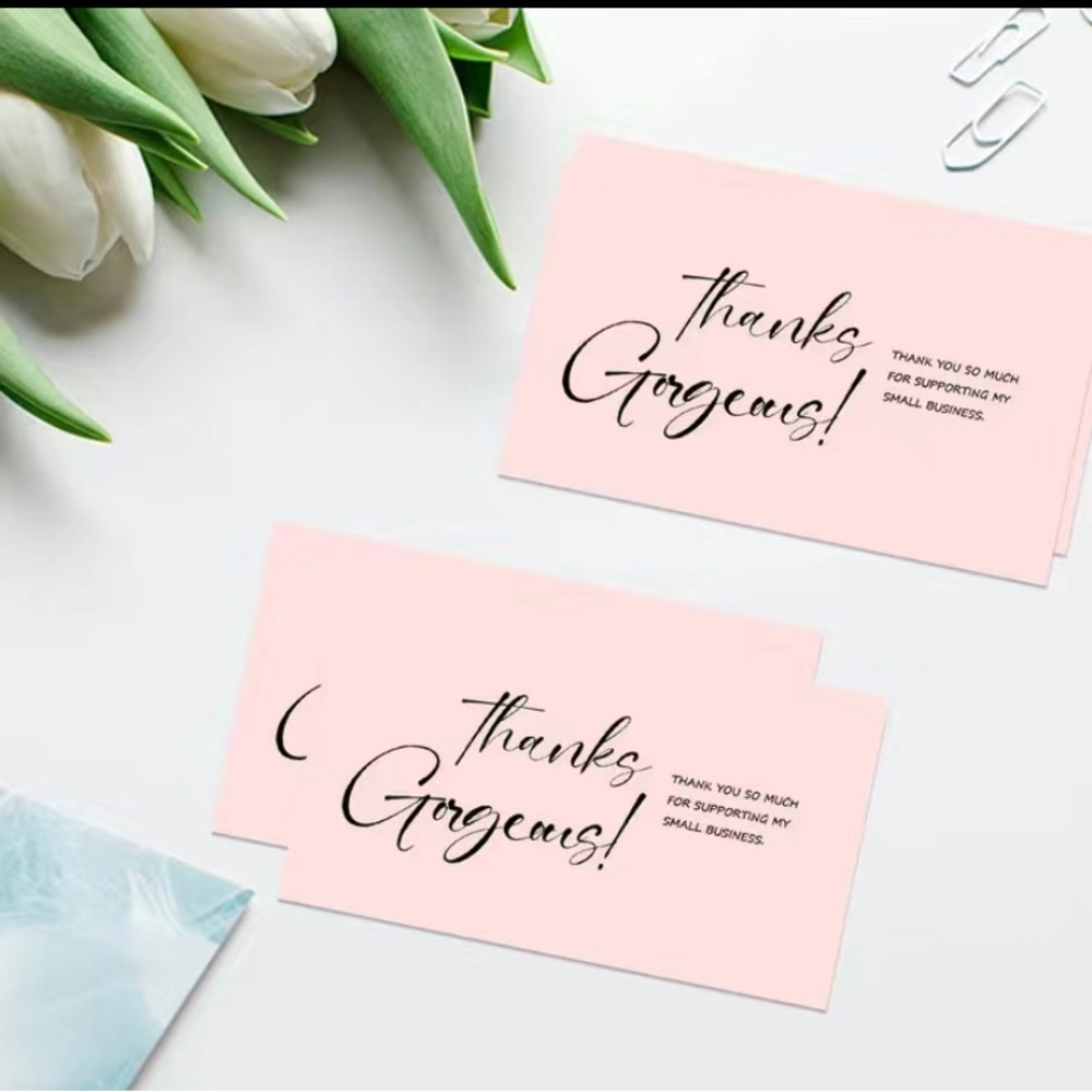 50pcs Thank You Cards 2 X 3.5 Inches Thank You For Your Order Cards. - Picture 2 of 5